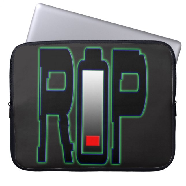 RIP batterij Neopreen laptophoes Laptop Sleeve (Voorkant)