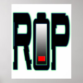RIP Batterij Poster