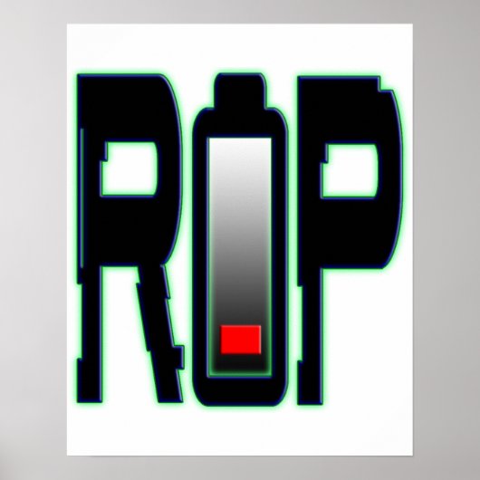RIP Batterij Poster (Voorkant)