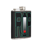 RIP batterij vinyl verpakt kolf Heupfles (Rechts)