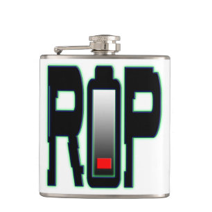 RIP batterij vinyl verpakt kolf Heupfles