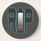 RIP batterij zandsteen Onderzetter (Voorkant)