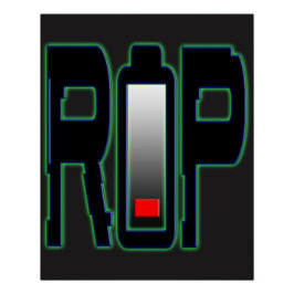 RIP Batterij Zazzle Glossy Poster