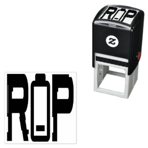 RIP Batterij Zelfinkt Rubber Stamp Zelfinktende Stempel