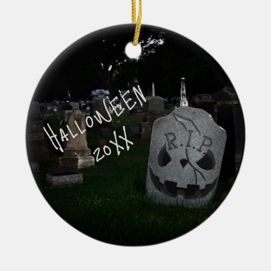 RIP Begraafplaats Grafsteen Keramisch Ornament (Voorkant)