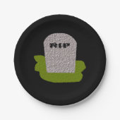 RIP Borden van Tombstone Paper Party Papieren Bordje (Voorkant)
