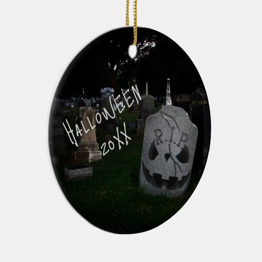 RIP Cemetery Tombstone Keramisch Ornament (Rechts)