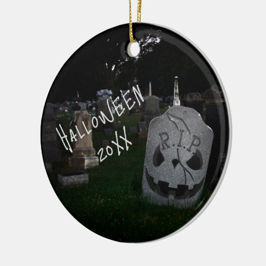 RIP Cemetery Tombstone Keramisch Ornament (Links)