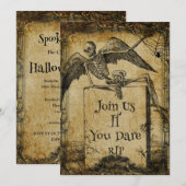RIP Creepy Halloween Party Uitnodiging (Voorkant / Achterkant)
