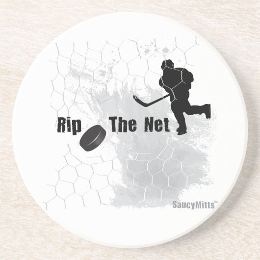 Rip de Net Hockey Zandsteen Onderzetter (Voorkant)
