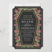Rip Death to my 30s 40th Gothic Birthday Party Kaart (Voorkant)