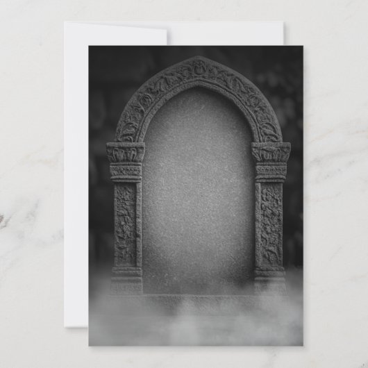 RIP Death to My 40s Grave Birthday Invitation Kaart (Achterkant)