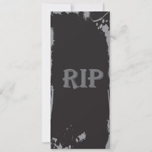 RIP - Echt interessante partijuitnodiging Hallowee Kaart