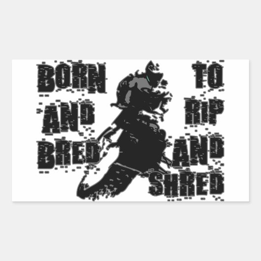 Rip en shred rechthoekige sticker (Voorkant)