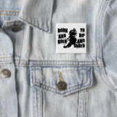 Rip en shred vierkante button 5,1 cm (In situ)