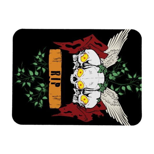 RIP Evil Skulls Magneet (Horizontaal)