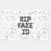 RIP Fake I.D. 21st Birthday Wrapping Paper (Voorkant)