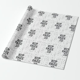 RIP Fake I.D. 21st Birthday Wrapping Paper Cadeaupapier