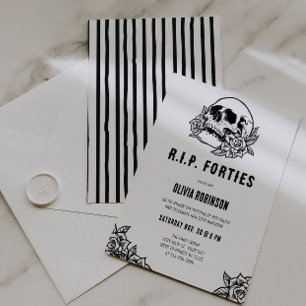 RIP Forties 50th Birthday Invitation Kaart