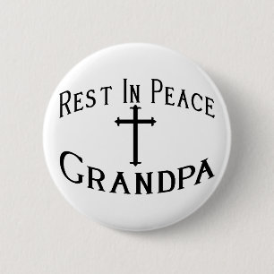 RIP Grandpa Ronde Button 5,7 Cm