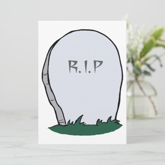 RIP Gravestone Kaart (Staand voorkant)