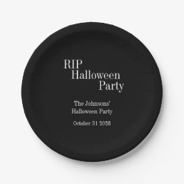 RIP Halloween Black and White Party Papieren Bordje