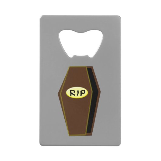 RIP Halloween Coffin of Doom Bottle Open Creditkaart Flessenopener (Voorkant)