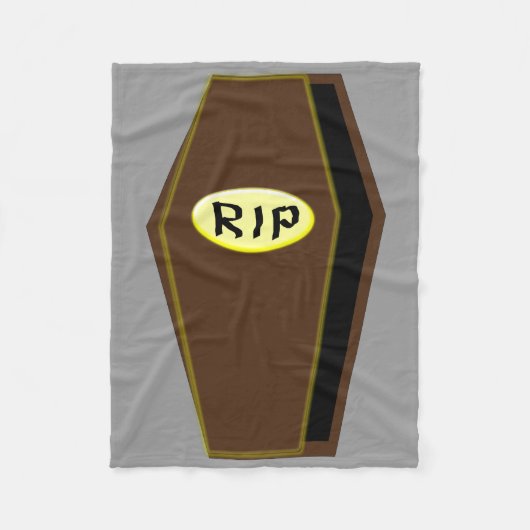 RIP Halloween Coffin of Doom Fleece Blanket Deken (Voorkant)