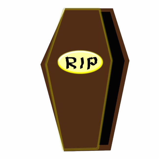 RIP Halloween Coffin of Doom Photo Sculpture Staand Fotobeeldje (Voorkant)