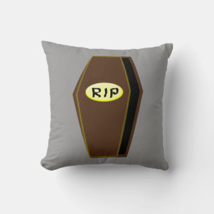 RIP Halloween Coffin of Doom Pillow Kussen