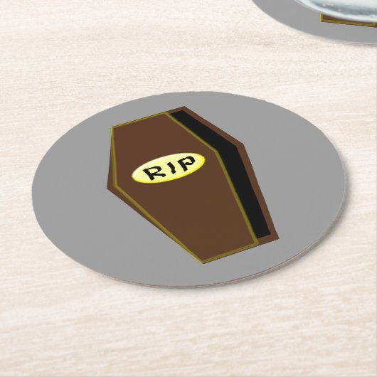 RIP Halloween Coffin van de Onderzetters van het P (Gebogen)
