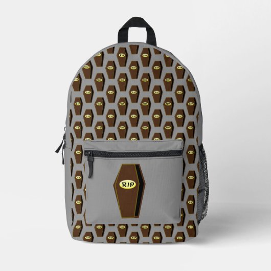 RIP Halloween Coffin van Doom Bedrukte Rugzak (Voorkant)