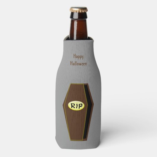 RIP Halloween Coffin van Doom Bottle Cooler (Fles Voorkant)