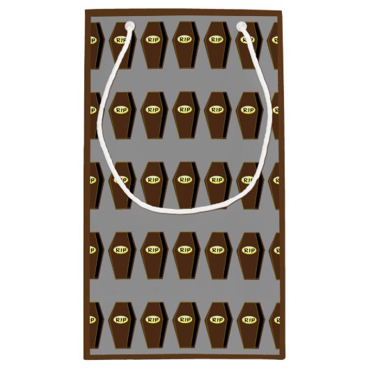 RIP Halloween Coffin van Doom Custom Gift Bag Klein Cadeauzakje (Achterkant)