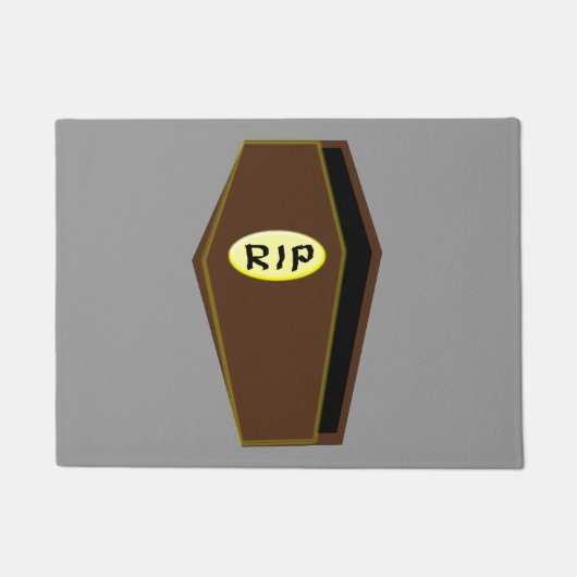 RIP Halloween Coffin van Doom Doormat Deurmat (Voorkant)