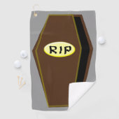 RIP Halloween Coffin van Doom Golf Towel Golfhanddoek (Insitu)