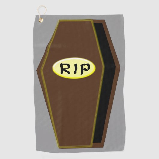 RIP Halloween Coffin van Doom Golf Towel Golfhanddoek (Voorkant)