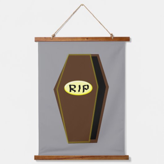 RIP Halloween Coffin van Doom Hangend Wandkleed (Voorkant)