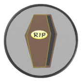 RIP Halloween Coffin van Doom Hockey Puck (Voorkant)