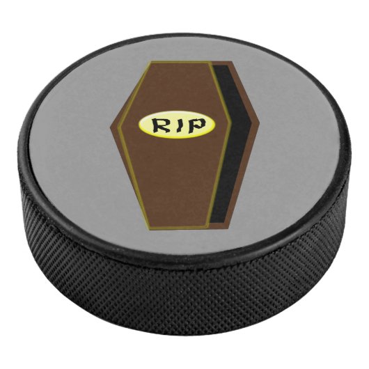 RIP Halloween Coffin van Doom Hockey Puck (3/4)