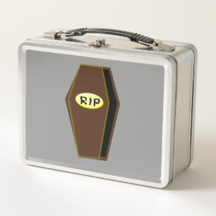 RIP Halloween Coffin van Doom Metal Lunchbox