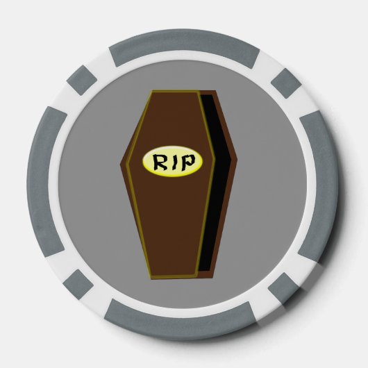RIP Halloween Coffin van Doom Poker Chips (Achterkant)