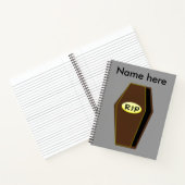 RIP Halloween Coffin van Doom Spiral Notitieboek (Binnen)