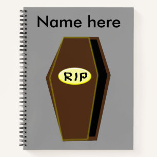 RIP Halloween Coffin van Doom Spiral Notitieboek