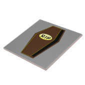 RIP Halloween Coffin van Doom Tile Tegeltje (Zijkant)