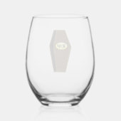 RIP Halloween Coffin van Doom Wijnglas Zonder Voet (Achterkant)