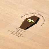 RIP Halloween Coffin van Douane van Doom Acryl Uitnodigingen (Laagn)