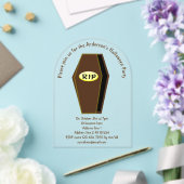 RIP Halloween Coffin van Douane van Doom Acryl Uitnodigingen (Insitu (Huwelijk))