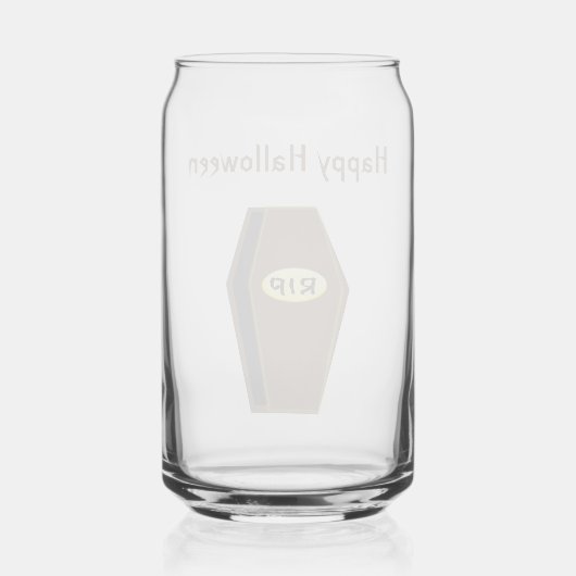 RIP Halloween Coffin van Douane van Doom Blikvorm Glas (Achterkant)