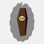 RIP Halloween Coffin van Douane van Doom Ornament Kaart (Rechts)